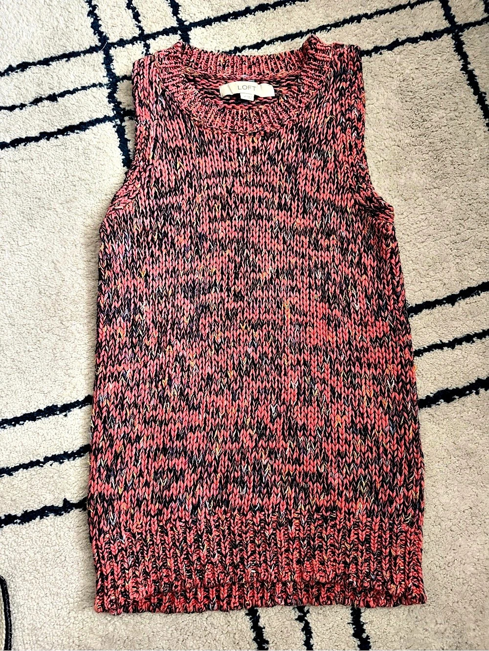 LOFT Multicolor Knit Tank Top Size XS